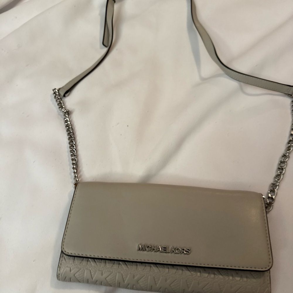 Michael Kors Light Gray Crossbody Bag